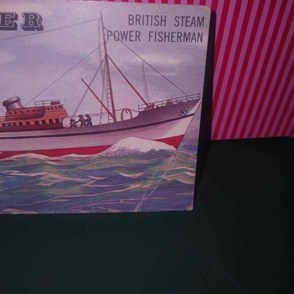 1955 Topps Rails and Sails #160 Trawler Card British Steam Powered Fisherman - Picture 4 of 6